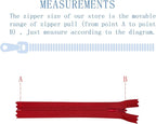 ANPURZII 10PCS #3 10 Inch Red Invisible Zippers - Image 2