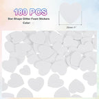 MECCANIXITY 180Pcs Glitter Foam Stickers 1 Inch Self-Adhesive Sparkly - Image 2