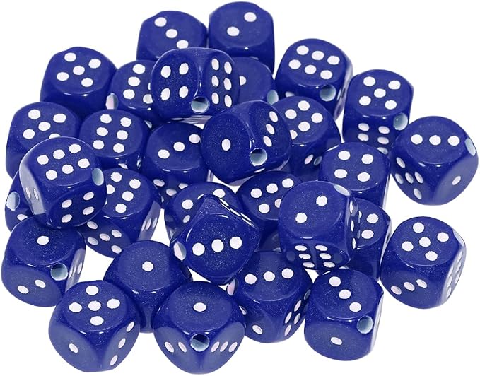 Tupalizy 10mm Acrylic Dice Beads Small 6 Sided Dice Charms by Tupalizy