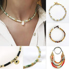 Natural Stone Heishi Beads for Necklace Making, 4 mm x 2 mm Small Flat Round - Image 6