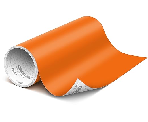 ORACAL 631 Matte Light Orange Vinyl Durable Roll Easy to Weed Permanent by Orafol
