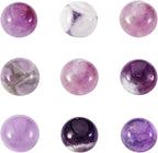 FASHEWELRY 50Pcs Natural Amethyst Cabochons Flat Back Gemstone Cabochons Half by FASHEWELRY
