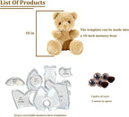 10 Inch Memory Bear Quilting Templates & Sewing Patterns - Image 4