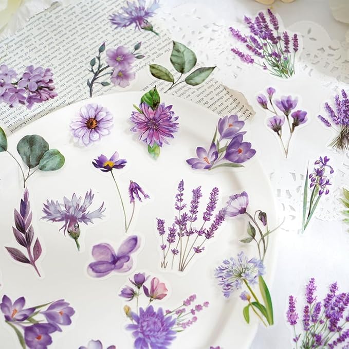 100 Pcs Natural Botanical Flower Stickers, Wildflower Stickers - Image 5