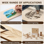 12 X 12 X 1/16 Inch Basswood Sheets, 12 Pack Plywood Sheets, Unfinished Thin - Image 3