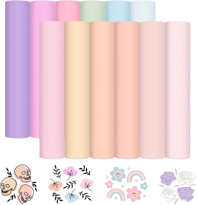 VINYL FROG Pastel Adhesive Vinyl Bundle by VINYLFROG