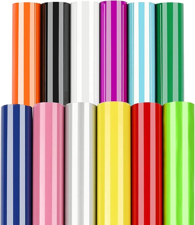 Puff Vinyl Heat Transfer 12"*10" -12 Sheets Assorted Colors by Venitor