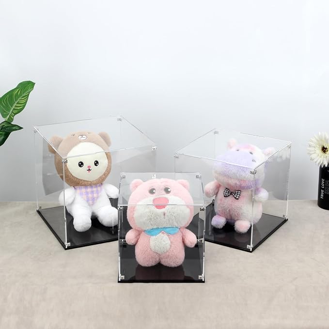 Self-Assembly Acrylic Clear Display Case, Sturdy Acrylic Display Box Cube - Image 4