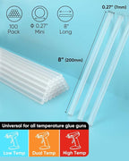 SHALL Mini Hot Glue Sticks, 0.27” Dia x 8” Long - Image 3