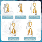PH PandaHall 100pcs 5 Sizes Pendant Pinch Bail Clip, Brass Pendant Connector - Image 2