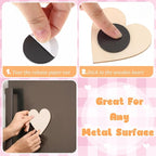 Qunclay 80 Pcs 1.5 Inch Wooden Heart Magnets - Image 3