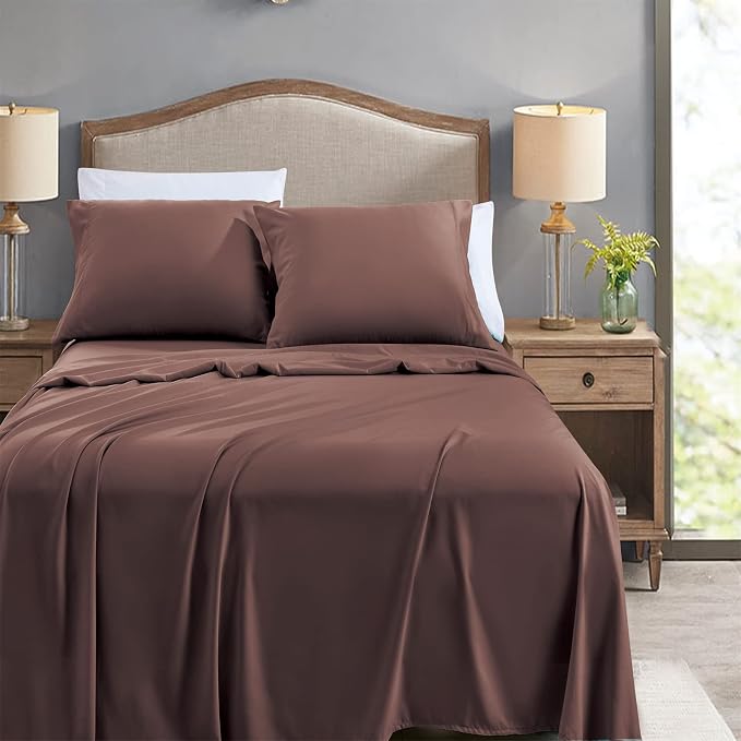 FreshCulture King Flat Sheets Only, Soft Microfiber Bedding Sheets - Image 2