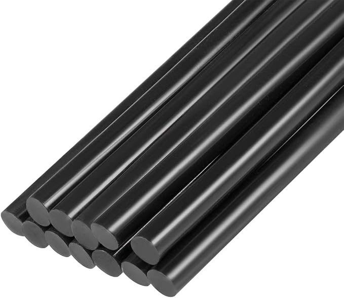 uxcell Mini Hot Glue Sticks for Glue Gun 7mm x 100mm Black 12pcs by uxcell