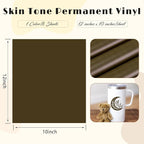 Tintnut Skin Tone Permanent Vinyl 8 Pcs 12x10in Espresso Shot Solid Color | - Image 2