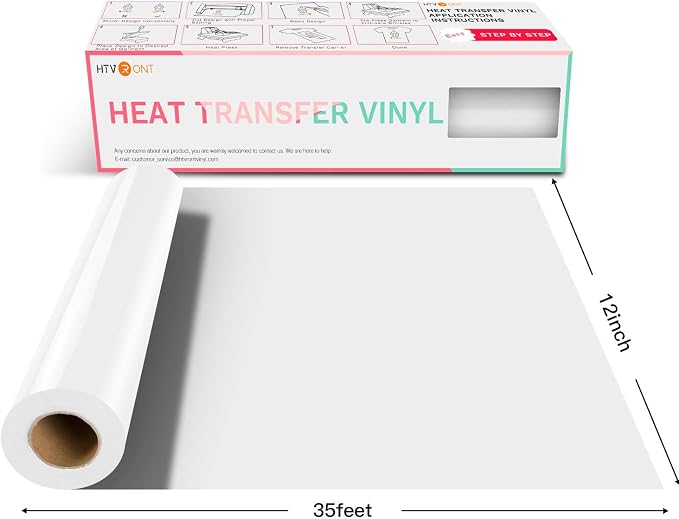 HTVRONT HTV Vinyl Rolls Heat Transfer Vinyl, Iron on Vinyl - Image 7