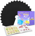 Praisebank Black Origami Paper, Double Sided Color, Origami Kit by Praisebank