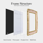 5x7 Pink Picture Frame, Vintage Pink and Gold 5 by 7 Antique Photo Frames - Image 6