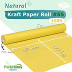PerkHomy Lemon Yellow Kraft Paper Roll 48" x 1 - Image 2