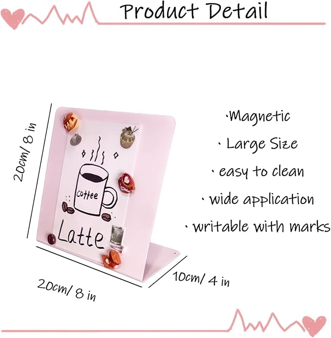 2 Pack Metal Pink Magnet Display Board - Image 2
