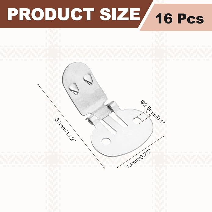 Stainless Steel Flat Blank Shoe Clips, Flat Blank Shoe Clips Bulk Supplies - Image 2