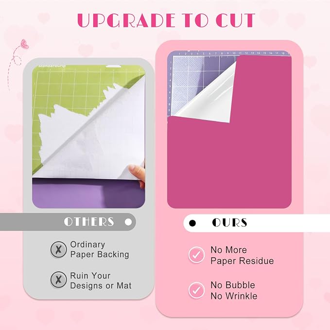 Tintnut Pink Permanent Vinyl 8pcs 12x10in Mulberry Pink Adhesive Vinyl | Solid - Image 4