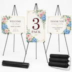 3 Pack Easel Stand for Sign, 63 Inch Portable Display Easel Stand, Poster Board by Ns+Jymb