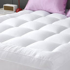 YUGYVOB Mattress Pad Extra Thick, and Breathable Full Size Mattress Topper by PremiumHomeLinens