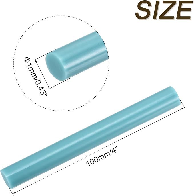 uxcell Mini Hot Glue Sticks for Glue Gun 11mm x 100mm Light Blue 12pcs - Image 2
