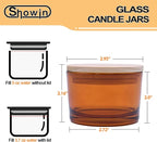 SHOWIN Thick Candle Jars for Making Candles 16 Pcs, 4 OZ Empty Jars - Image 4
