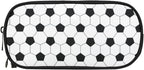 Soccer Skin Pencil Pouch Case for Boys Teen Girls Women Black and White | Large - Image 7