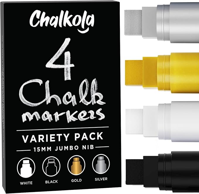 Chalkola 15mm Jumbo Washable Car Window Paint Markers | by Chalkola