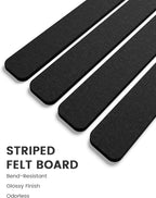 Fluxynara Cork Board Alternative Felt Strip Board 5-Pack 13"x2", Office Pin - Image 3