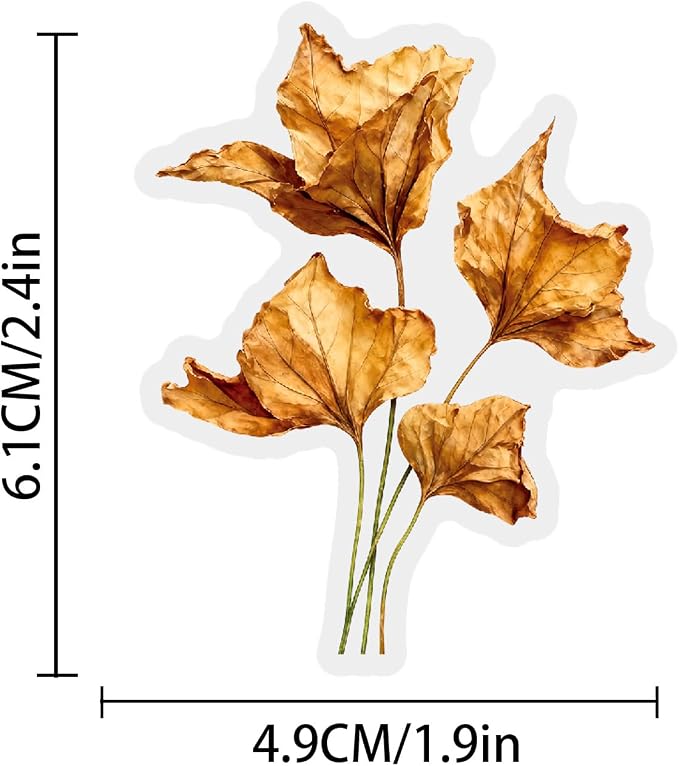 50PCS Transparent Flora Scrapbook Stickers, Flower-G | Vintage Aesthetic Flowers - Image 5