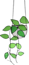Lolitarcrafts Faux Plant Stained Glass Window Hangings | Real Stained Glass by HandmadeGlassSuncather