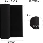 AMZQNART EVA Foam 5mm, Cosplay Foam 16x29.5 inch Black, High Density 90 kg/m³ - Image 2