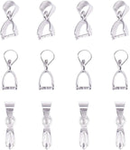 PH PandaHall Pinch Clip, 100 Pieces Brass Pinch Clip Bail Clasp Dangle Charm by PHPandaHall