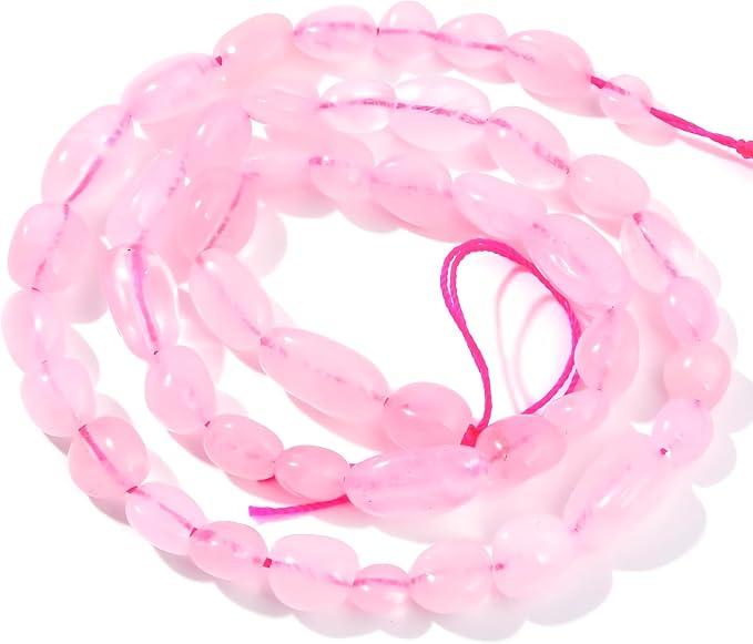 HAAMIIQII Natural Rose Quartz Crystal Pebble Stone 5-8mm Small Irregular by HAAMIIQII