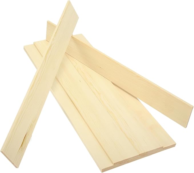 MECCANIXITY 10Pcs Wood Strips Slats, 5/32" x 2" x 16" Thin Wood Sticks Flat by MECCANIXITY