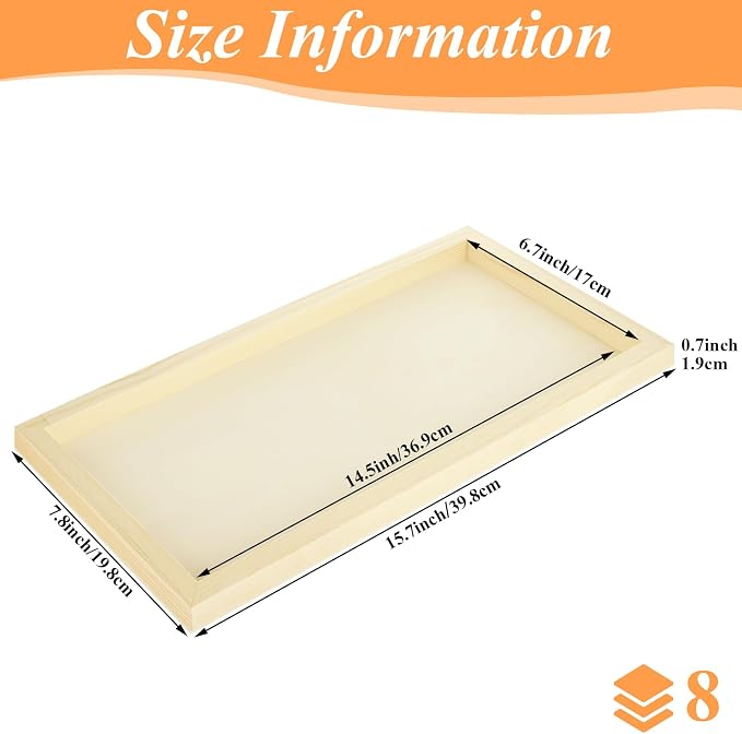 8PCS 8 x 16 Inch Wood Panels for Painting, Unfinished Wooden Canvas Panel Boards - Image 2