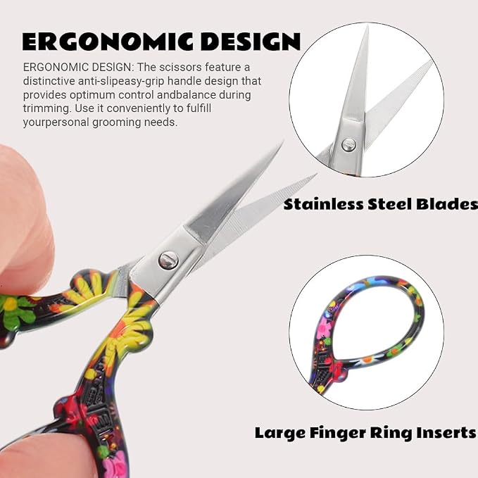 2PCS Sewing Embroidery Scissors, 3.6 Inches Sharp Stainless Steel Crochet - Image 2