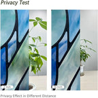 Original Hand Drawn Faux Stained Glass Window Film, Double-Sided Privacy Static - Image 7