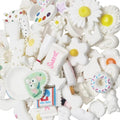 Chenkou Craft 50pcs Lots Mix Assorted White Craft DIY Flatbacks Resin Flat Back by ChenkouCraft