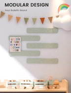 Fluxynara Cork Board Alternative Felt Strip Board 5-Pack 13"x2", Office Pin - Image 5