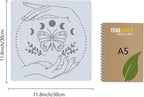 GORGECRAFT 12"X12"Moon Phase Stencil Butterfly Templates Square Plastic Leaves - Image 2