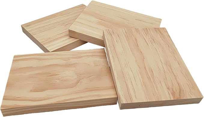 4PCS Rectangle Wood Boards Unfinished Wood Blocks - Image 4