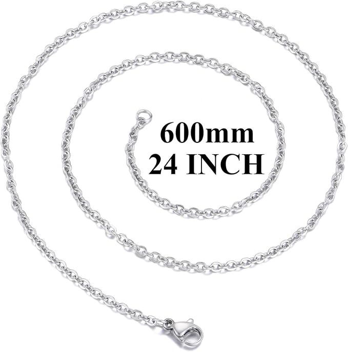 30 Pack 24 Inch Necklace Chain Stainless Steel Link Cable Chain Necklace - Image 3