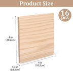 4″ X 4″ Wood Squares Wooden Blocks - Image 3
