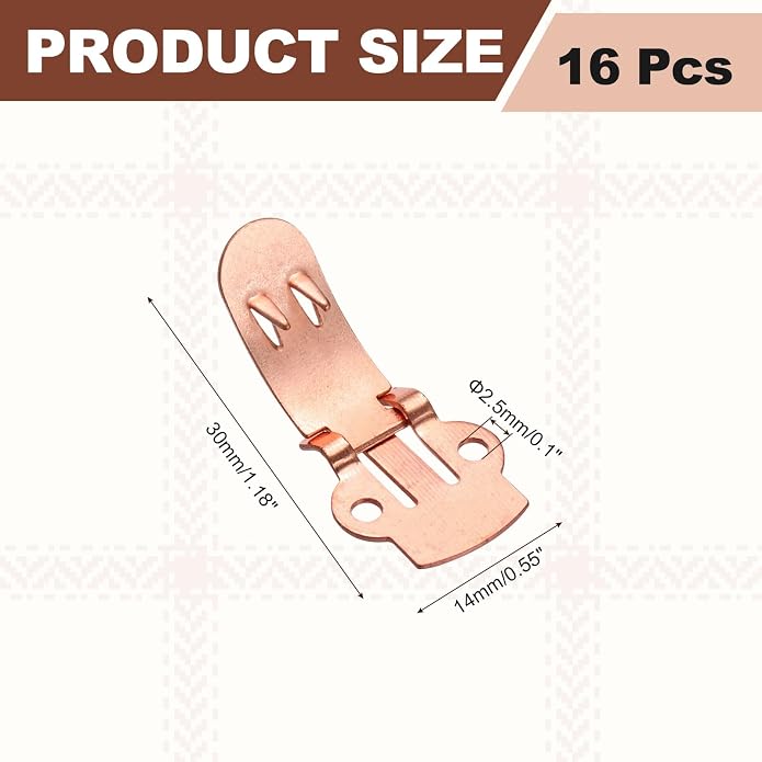 Stainless Steel Flat Blank Shoe Clips, Flat Blank Shoe Clips Bulk Supplies - Image 2