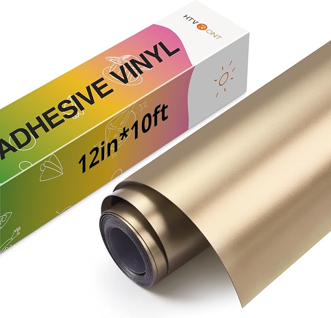 HTVRONT Champagne Gold Metallic Permanent Vinyl by HTVRONT