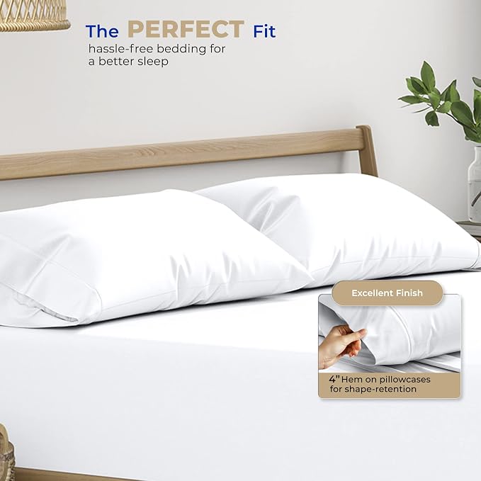 Thread Spread 100% Cotton King Size Pillow Cases Set of 4 - Image 4